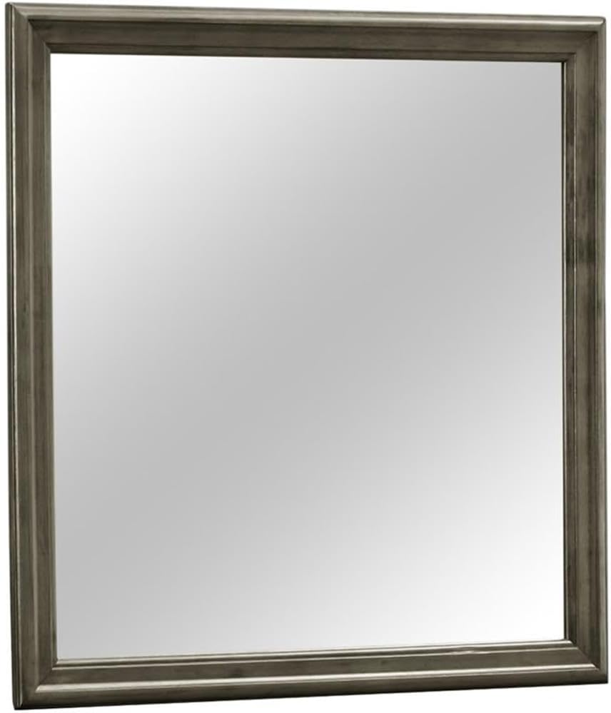 Glory Furniture Louis Phillipe Mirror in Gray