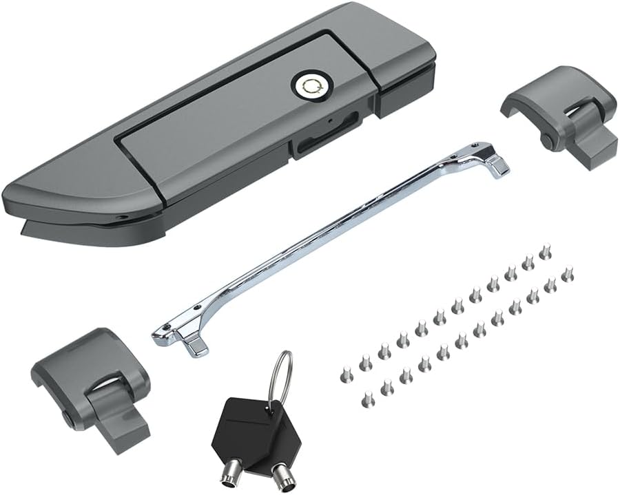 Tour Pack Latches,Tour Pack Trunk Lid Latch with Keys Fit for Harley Touring/Road King/Road Glide/Street Glide/Electra Glide/Ultra-Classic 2014+ Gunship Gray