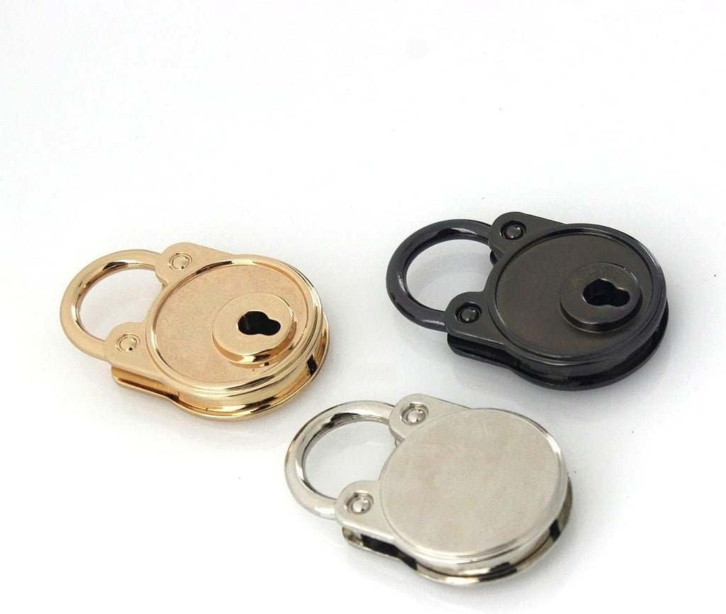 1pcs Metal Fashion Lovely Lock Vintage Mini Padlock Bag Suitcase Luggage Box Key with DIY Hardware Accessories(E)