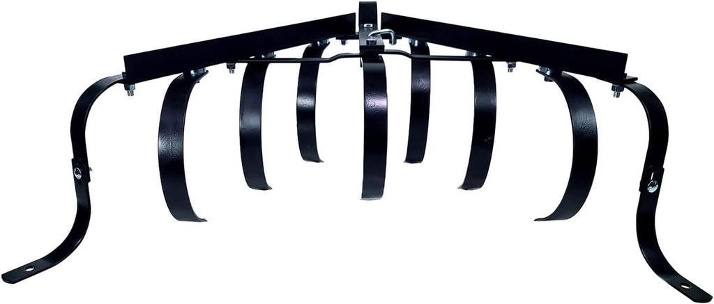 Brinly Sleeve Hitch Adjustable Tow Behind Cultivator, 18' by 40', Hammered Black