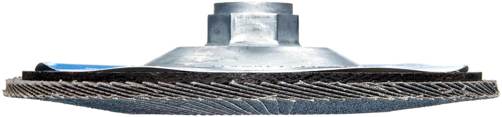 Weiler 50661 Tiger 5/8'-11 Arbor, 6' Diameter, 80 Grit, Zirconium, Phenolic Backing, Angled Abrasive Flap Disc (Pack of 10)