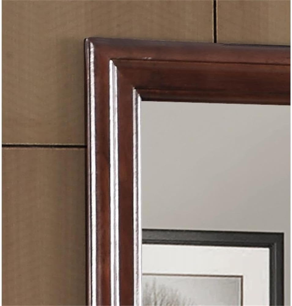 Glory Furniture Louis Phillipe Mirror in Cappuccino