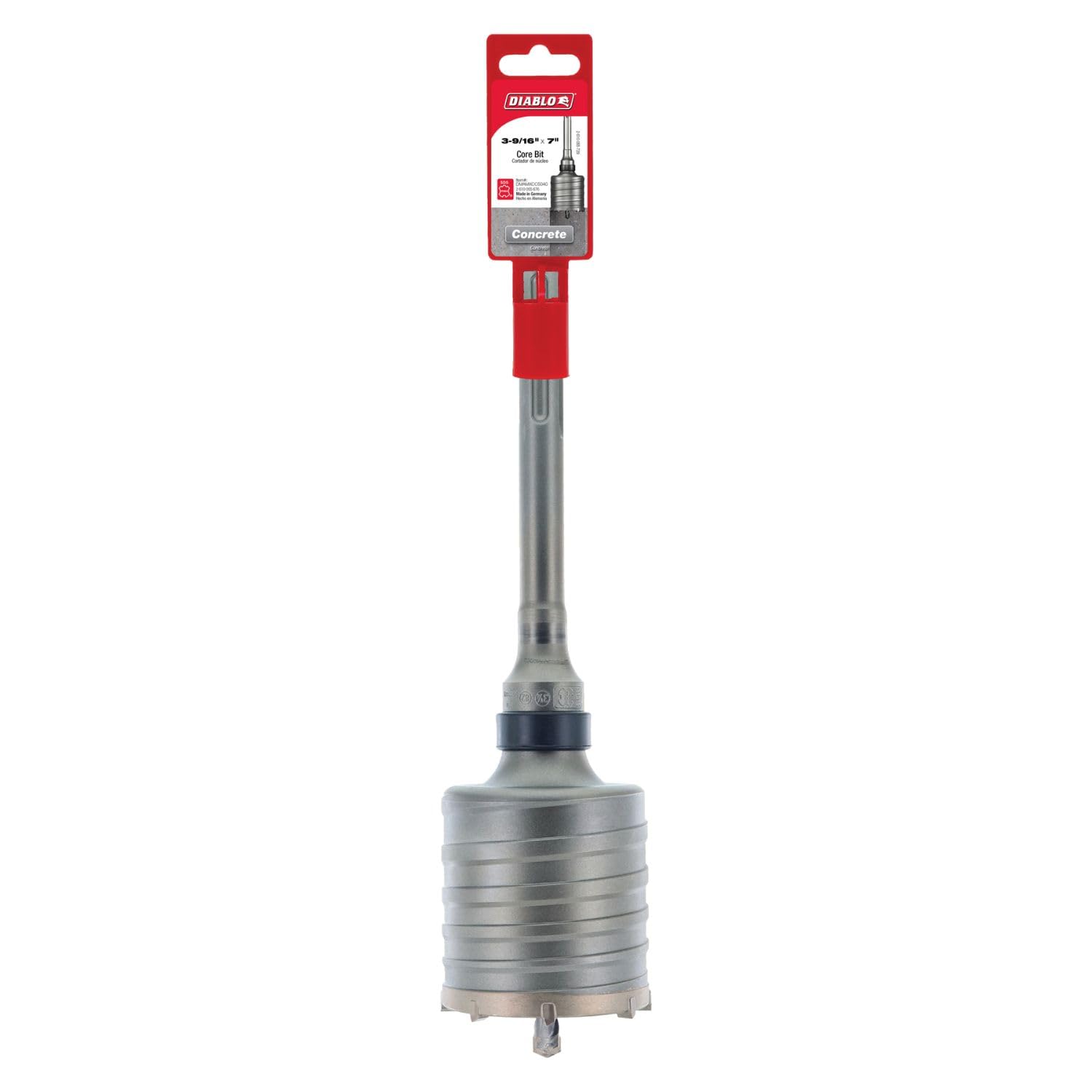 Diablo SDS-Max Carbide Tipped Core Bit with Peak Point Tip - 3-9/16' Diameter, 12' Length, 7' Working Length - DMAMXCC5040