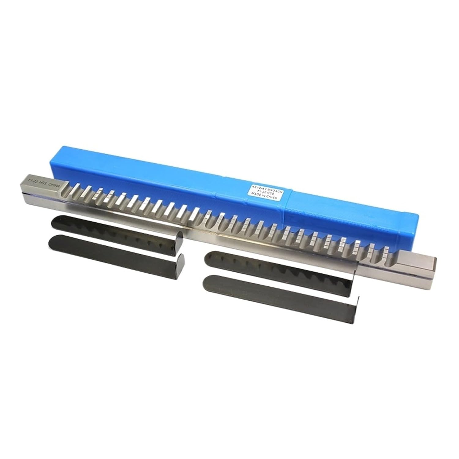 Push-Type Keyway Broach, F1-20mm-25mm, 1' 7/8' High-Speed Steel Standard Broach Cutting Tool for CNC Router Metalworking Heat Resistance(1'F)