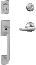 SCHLAGE Century Single Cylinder Handleset and Elan Lever, Satin Chrome (F60 CEN 626 ELA)