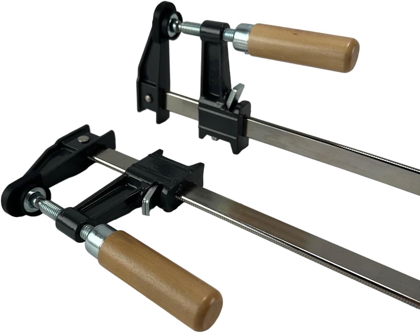 Pack of 16 - Bar Clamps 24' & 36' - 8 of each F-Type Woodworking Steel with Wood Handles