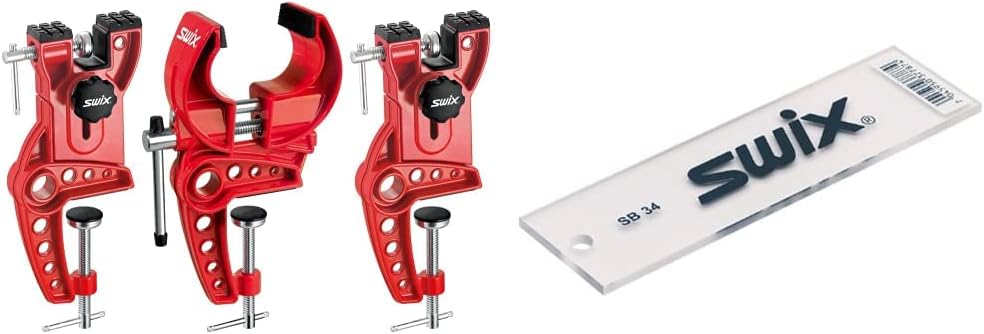 Swix T149-50 Ski Vise with 50mm Wide Jaws | Durable Adjustable Clamps for Waxing and Tuning Alpine & Downhill Skis Wax Scraper Snowboard and Wide Ski (4mm Thick)