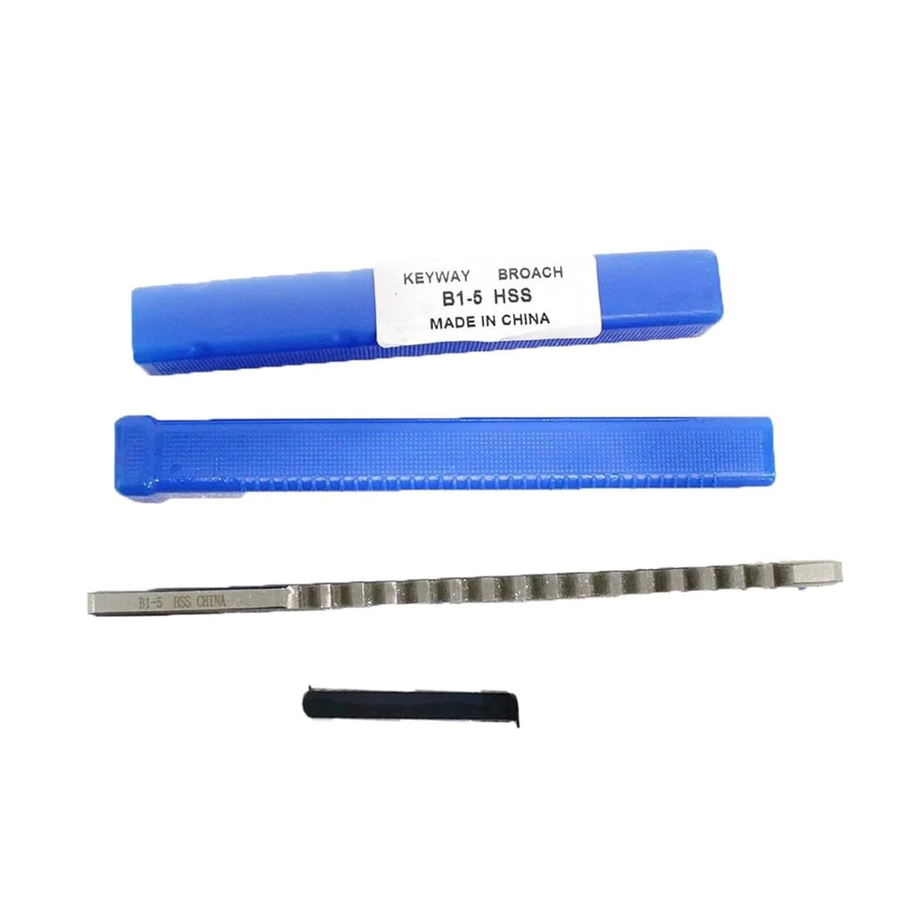 18mm E Push-Type Keyway Broach Metric Sized HSS Broach Cutting Tool Knife with 3pcs Shims for CNC Machine Heat Resistance