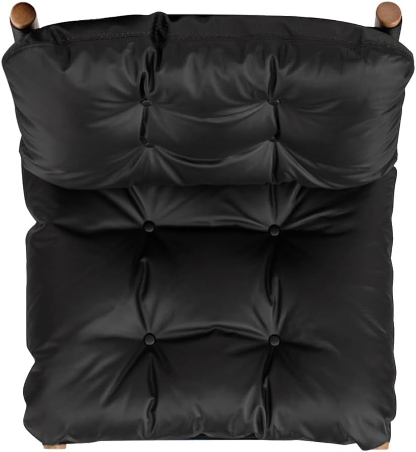 Jennifer Taylor Home Oxford 26.5' Leather Mid-Century Modern Accent Chair, Noir Black Leather