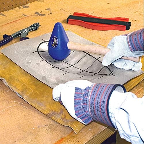 Eastwood 3 Pieces Diameter Teardrop Mallet Set Plastic Metal Forming Tear-Drop Set With Wood Handle
