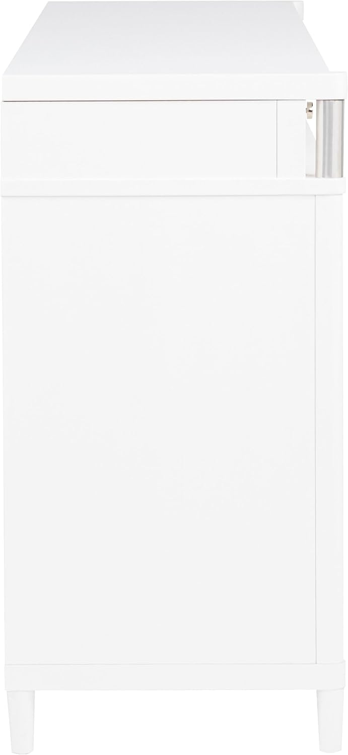 Coaster Home Furnishings - Gracemont - Wood - 8-Drawer Dresser with Felt-Lined Drawers, Brushed Nickel Pulls and Contemporary Style - Bedroom - White - 225073