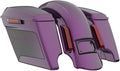 Advanblack Color Matched Stretched Bags, Lids Black Latch Hardware for '23-'24 Harley Touring CVO & 2024 Street Glide, Road Glide (Poison Berry)