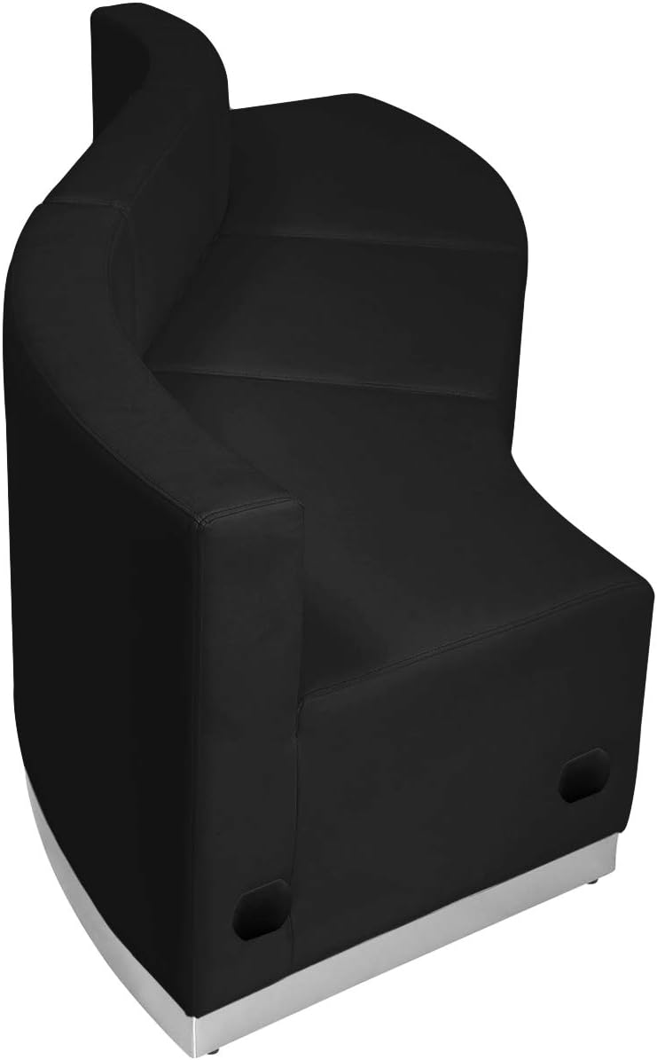 Flash Furniture HERCULES Alon Series Black LeatherSoft Reception Configuration, 3 Pieces