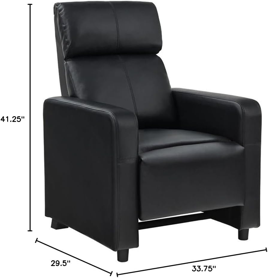 Coaster Home Furnishings - Toohey - Wood and Metal - 9-Piece Upholstered Theater Recliner with Tufted Backs, Pocket Coil Seating and Slim Track Arms - Living Room - Black - 600181-S5A