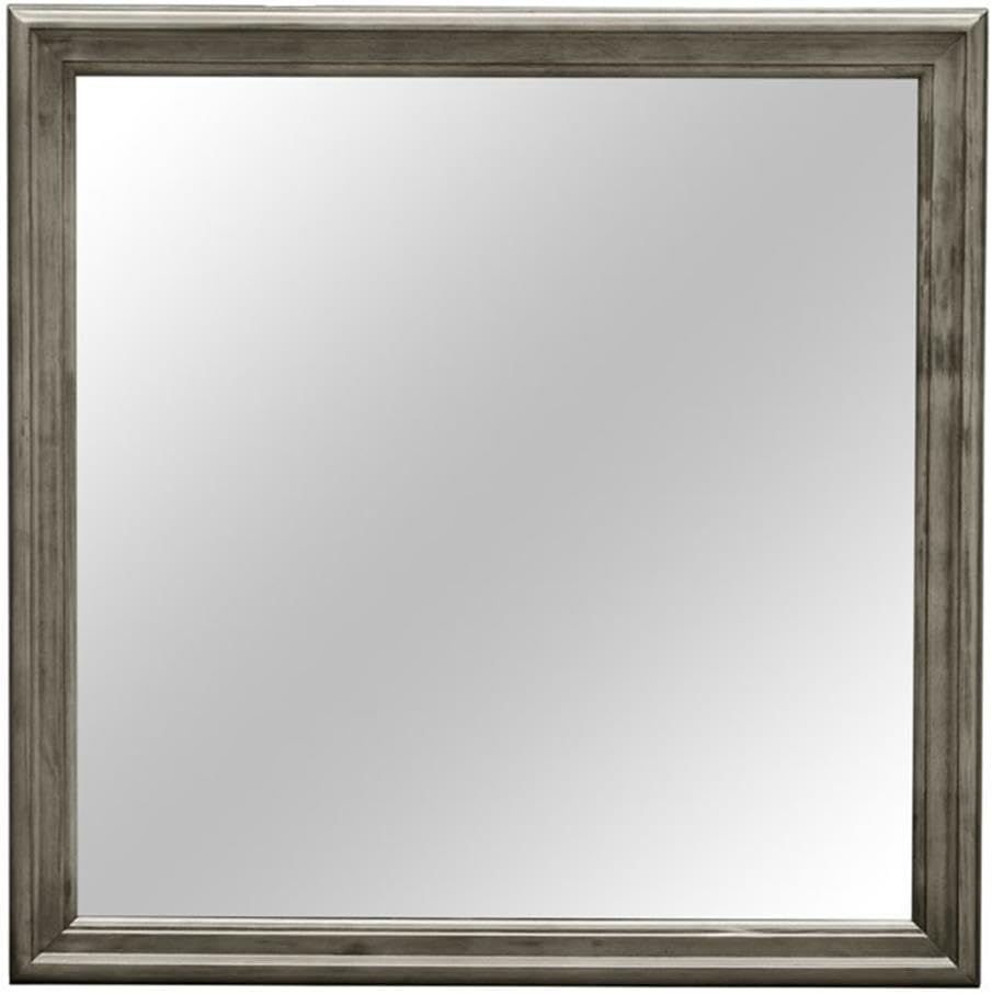Glory Furniture Louis Phillipe Mirror in Gray