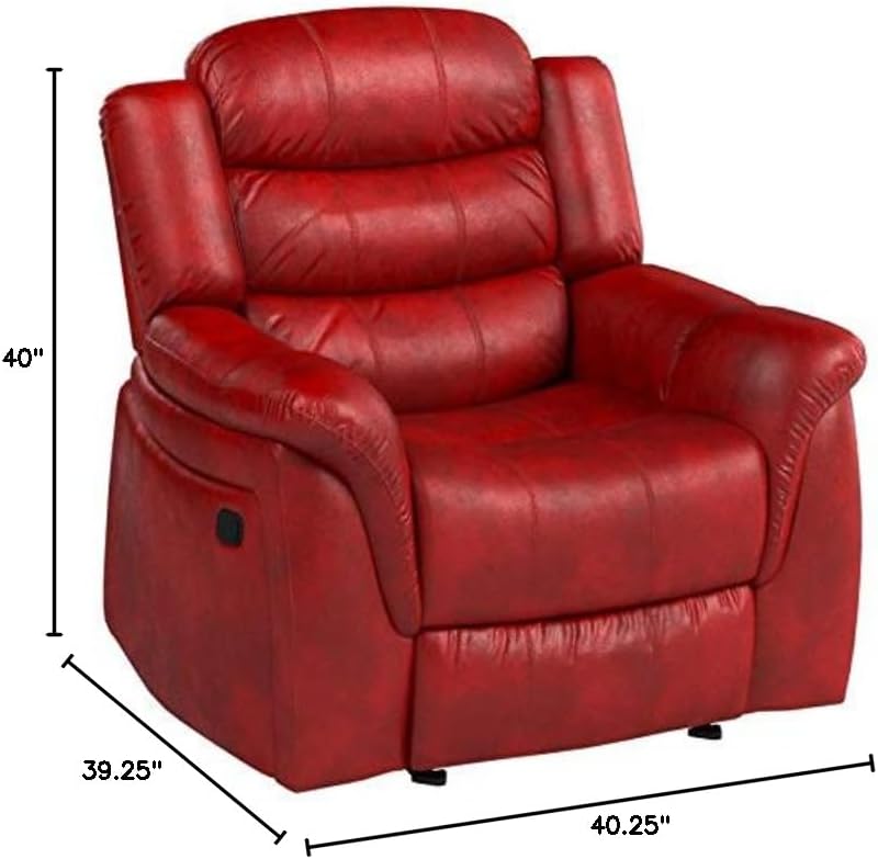 Christopher Knight Home Hawthorne Glider Recliner, Leather, Oxblood Red