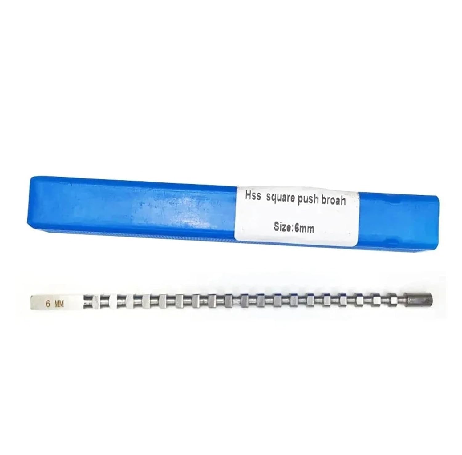 6mm Square Push Type Broach Cutter Metric Size HSS Cutting Tool Heat Resistance