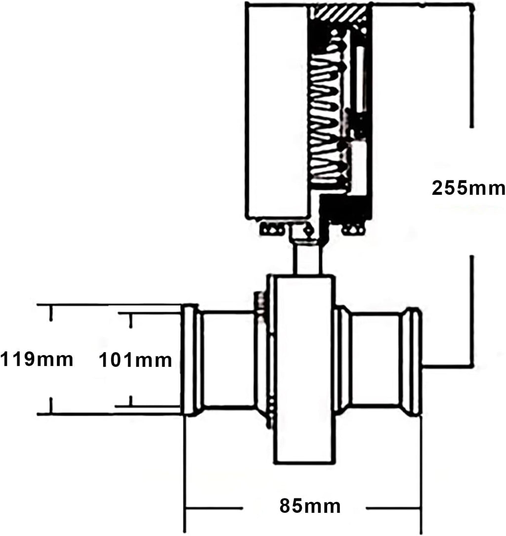 DERNORD 4 Inch Tri Clamp Sanitary Butterfly Valve, Pneumatic Actuator Valve SS304 with Single Acting