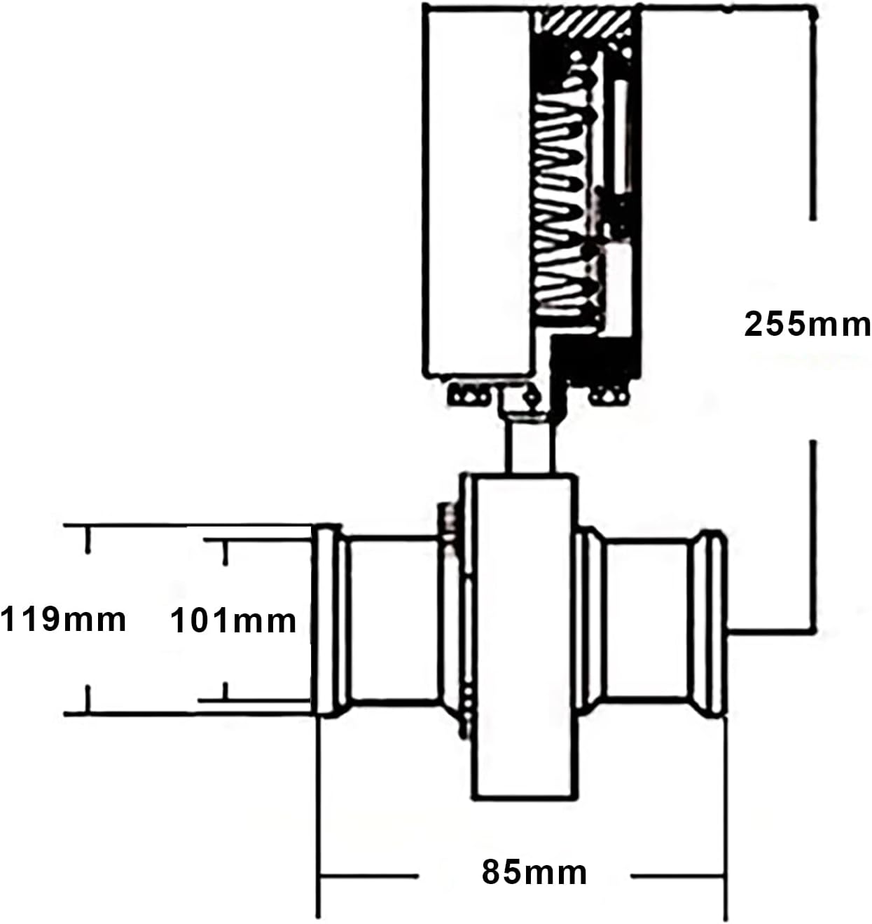 DERNORD 4 Inch Tri Clamp Sanitary Butterfly Valve, Pneumatic Actuator Valve SS304 with Single Acting
