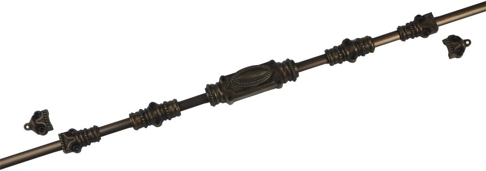 A29 Hardware 9 Feet Cremone Bolt for French Doors and Cabinets, Door Lock, Antique Brass Finish - Cremone Bolt Door Hardware, Vintage and Stylish Home Decor, Solid Brass Beaded Style