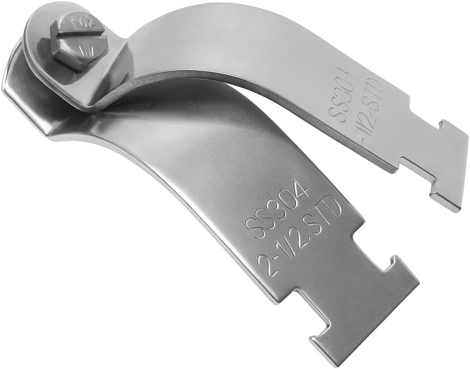 Stainless Steel Rigid Pipe Clamps for Unistrut Channel, Strut Clamps, Fasteners (50, 1-1/2')