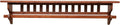 RRD Mounted Mission Style Quilt Rack with Shelf - Amish Made Quilt Hanger for Wall Hangings with Display Shelf - Rustic Quilt Wall Tapestry Rug Hangers Cherry Wood, Washington Cherry Stain 30'
