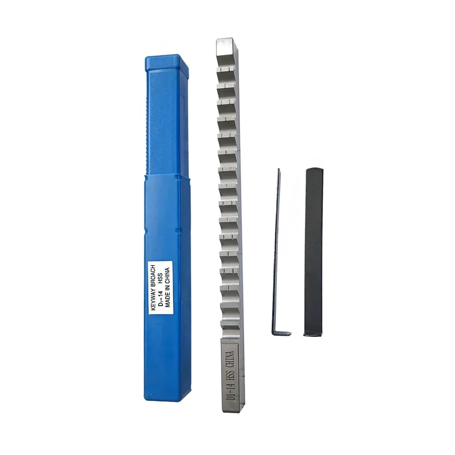 16mm E Push-Type HSS Keyway Broach E1/16 Metric Size Cutting Tool for CNC Machine with 3pcs Shim Heat Resistance
