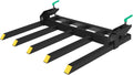 Clamp on Debris Forks to 48' Bucket, 2500 Lbs Capacity Heavy Duty Clamp on Pallet Forks Attachment for Skid Steer Tractor Loader, Lift Logs Lumber Hay Construction Materials