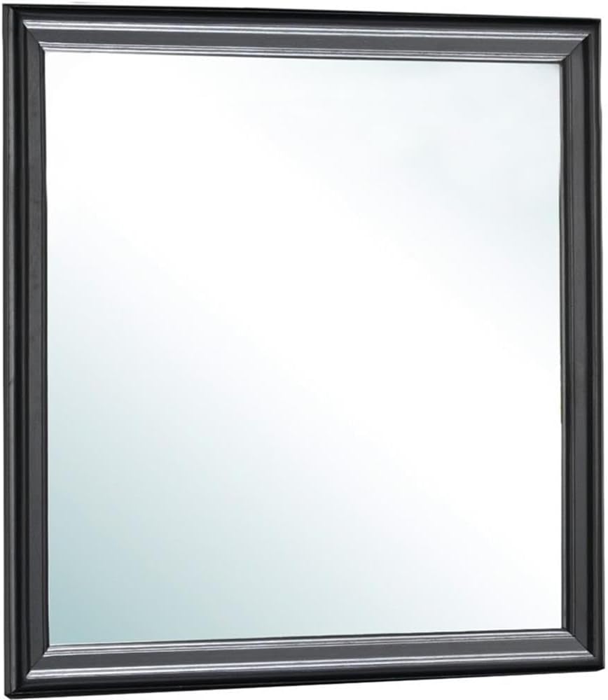 Glory Furniture Louis Phillipe Mirror in Black