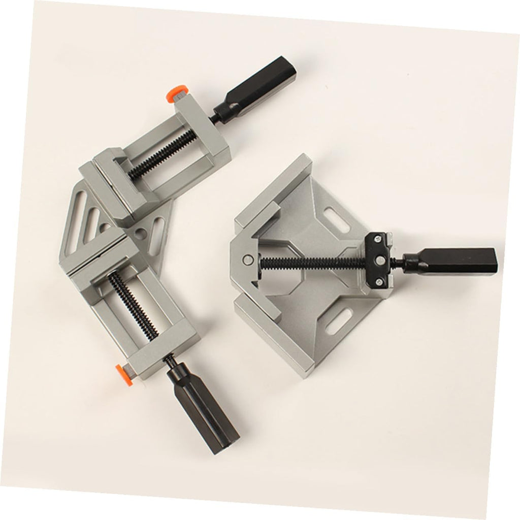 4pcs 90 Degree Aluminum Alloy Corner Clamp Double Handle Quick Release Corner Clamp for Woodworking Photo Framing Cabinet Assembly