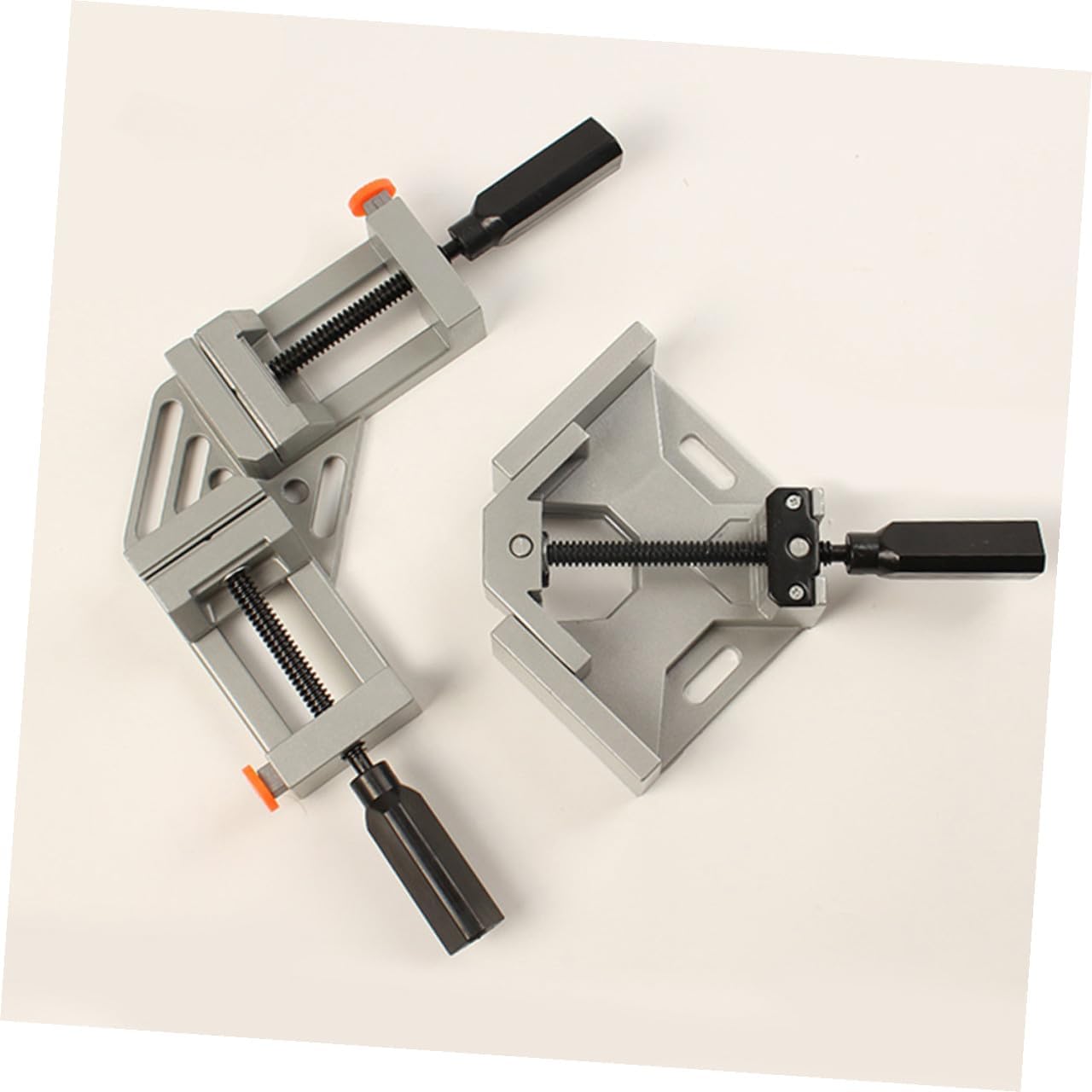 4pcs 90 Degree Aluminum Alloy Corner Clamp Double Handle Quick Release Corner Clamp for Woodworking Photo Framing Cabinet Assembly