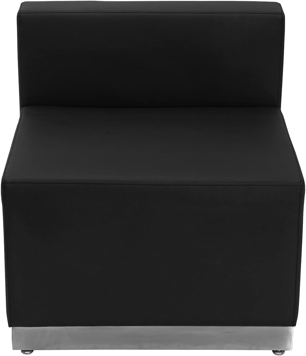 Flash Furniture HERCULES Alon Series Black LeatherSoft Reception Configuration, 3 Pieces
