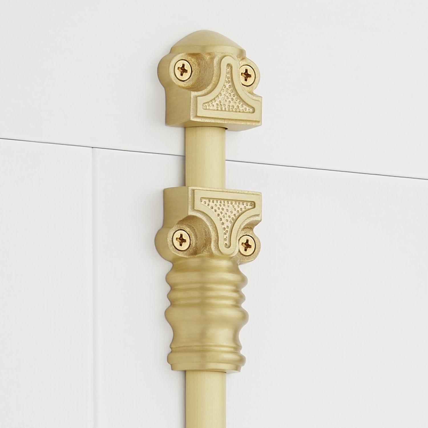 Signature Hardware 955213-4.75 Romlain 72 Inch Tall Window Cremone Security Bolt - Polished Brass