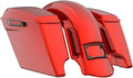 Advanblack Color Matched Stretched Bags, Lids Black Latch Hardware for '23-'24 Harley Touring CVO & 2024 Street Glide, Road Glide (Whiskey Fire)