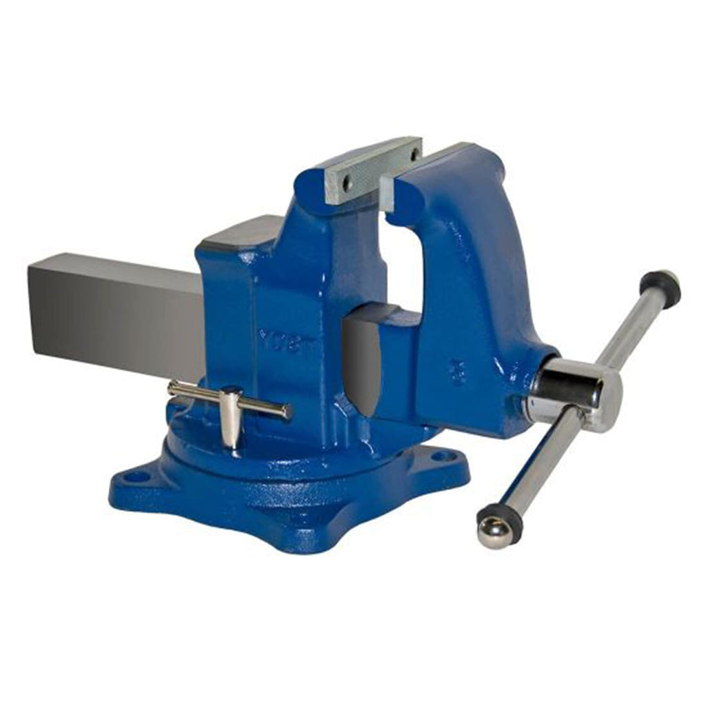 Yost Vises 205 5' Machinist Vise with 360-Degree Swivel Base, Blue