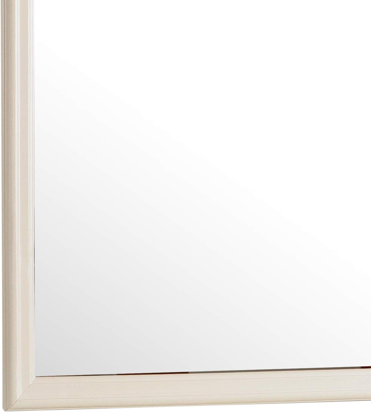 Glory Furniture Louis Phillipe Wood Veneer Bedroom Mirror in Beige