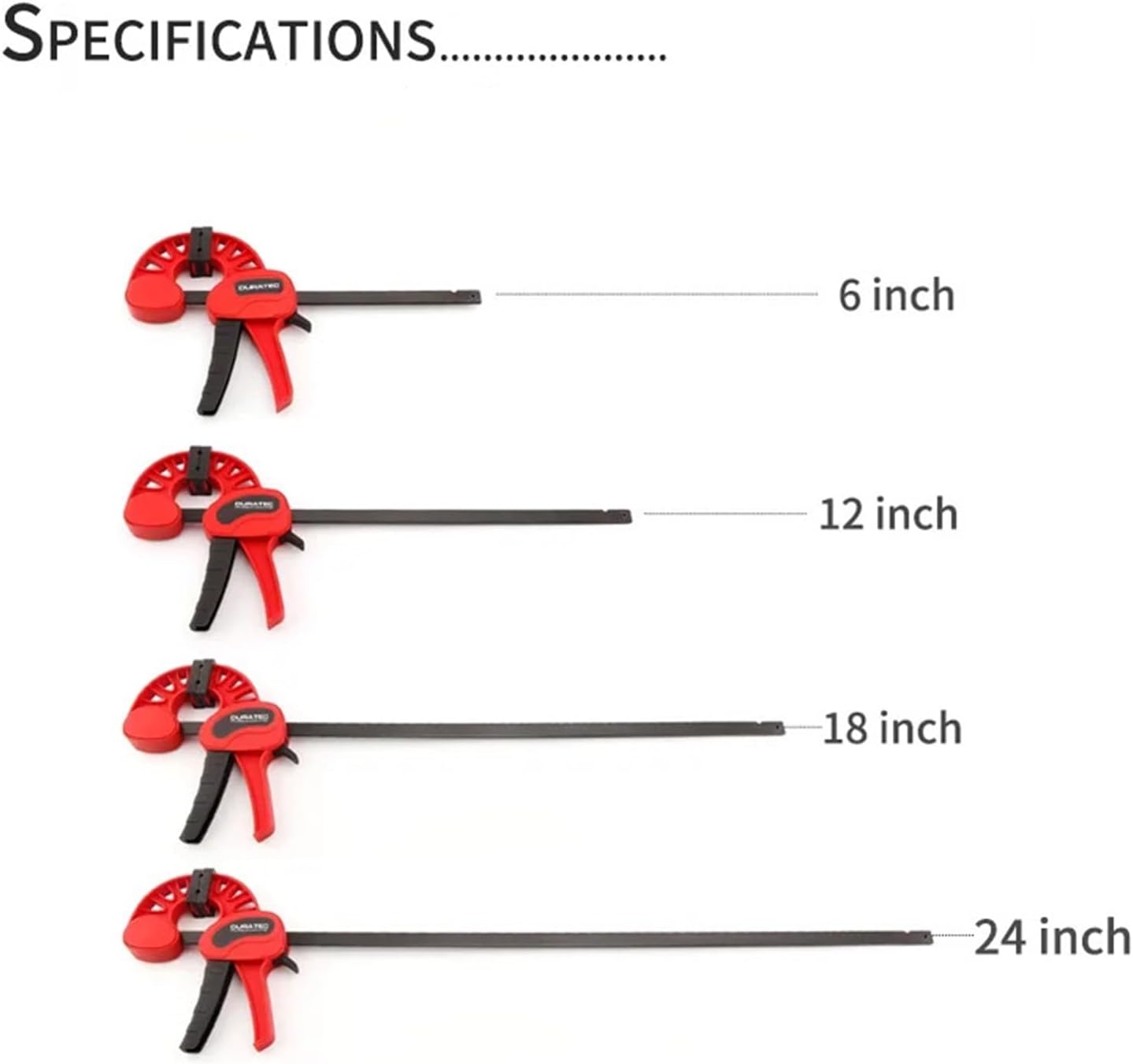 1pcs F style bar clamp wood working tools quick grip F clamp 4/6/12/18/24 inch plastic carpentry clamps quick release(24 inch)