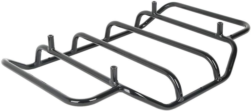 TCMT Chopped Black Lacthes Wrap Around Trunk Backrest Luggage Rack Fit For Harley 2014-2025 Touring CVO Road King Road Glide Street Glide Electra Glide Pack