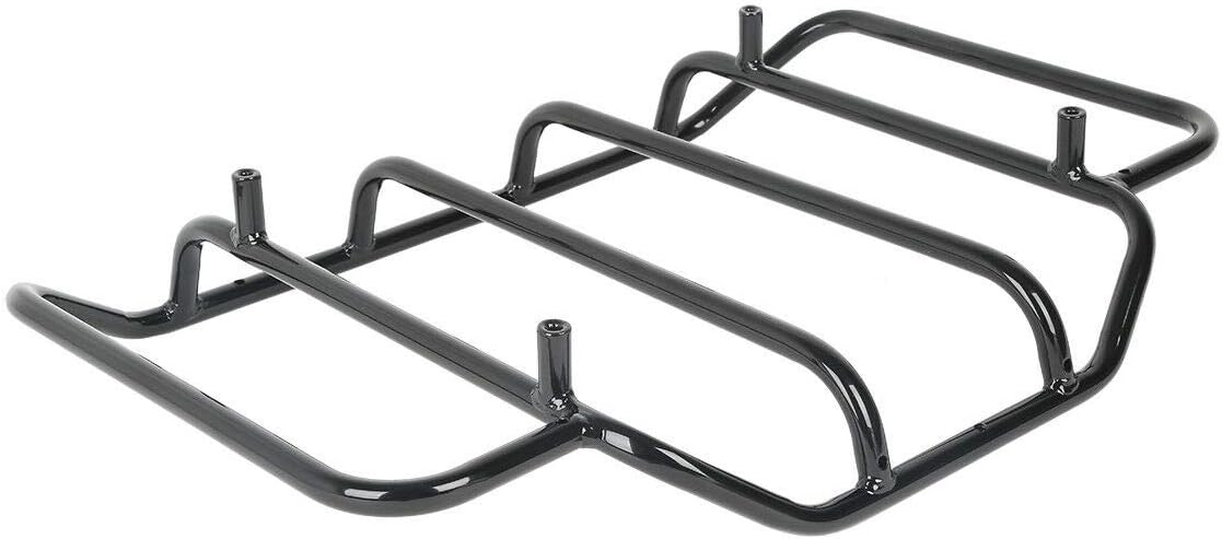 TCMT Chopped Black Lacthes Wrap Around Trunk Backrest Luggage Rack Fit For Harley 2014-2025 Touring CVO Road King Road Glide Street Glide Electra Glide Pack