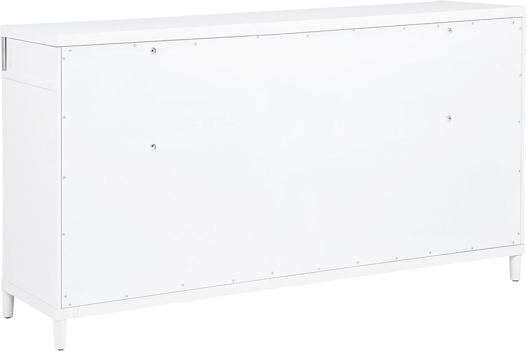 Coaster Home Furnishings - Gracemont - Wood - 8-Drawer Dresser with Felt-Lined Drawers, Brushed Nickel Pulls and Contemporary Style - Bedroom - White - 225073
