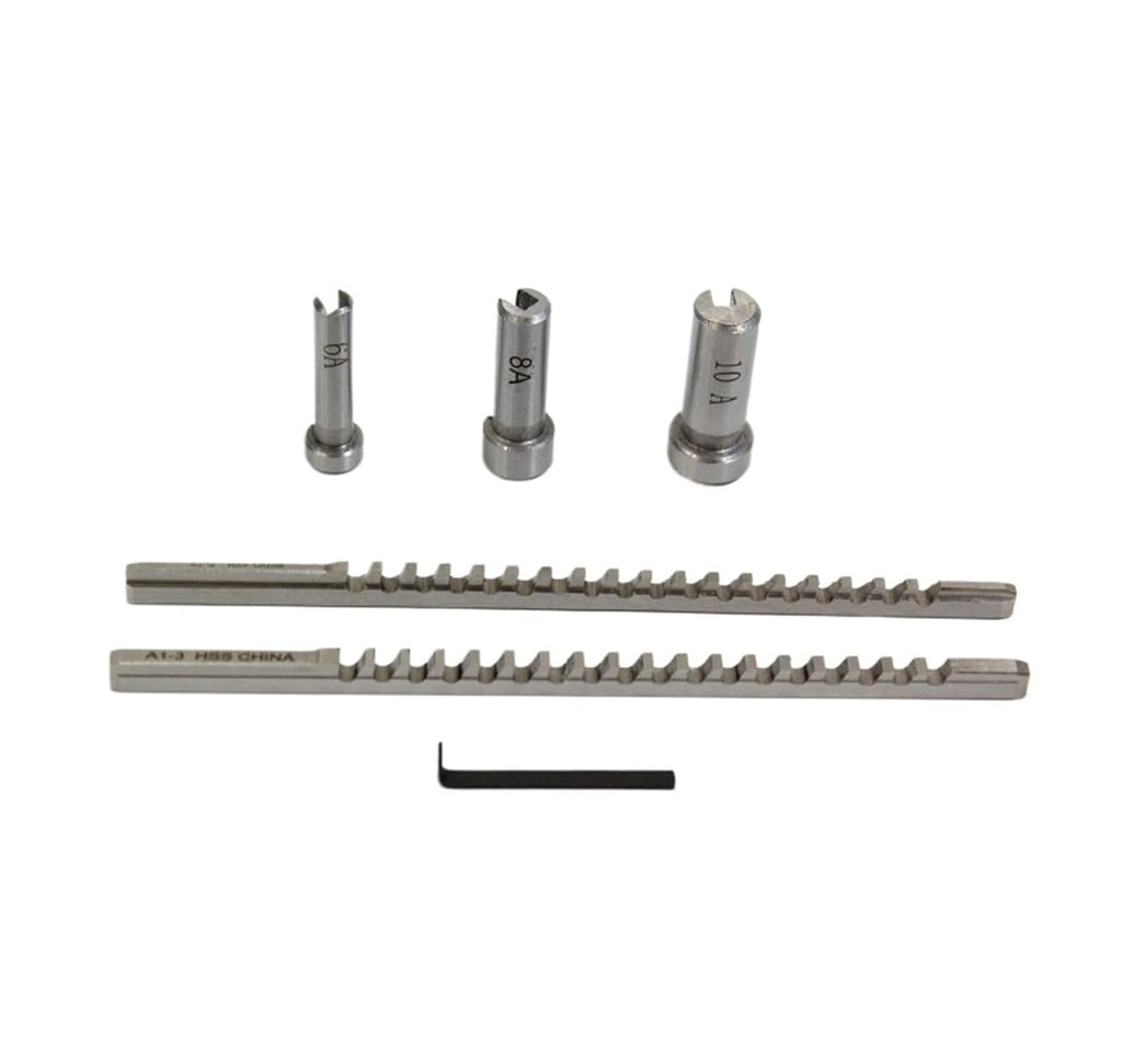6PCS High Speed Steel Keyway Broach Set, Metric Sized Keyway Cutting Tool for CNC Machine Heat Resistance