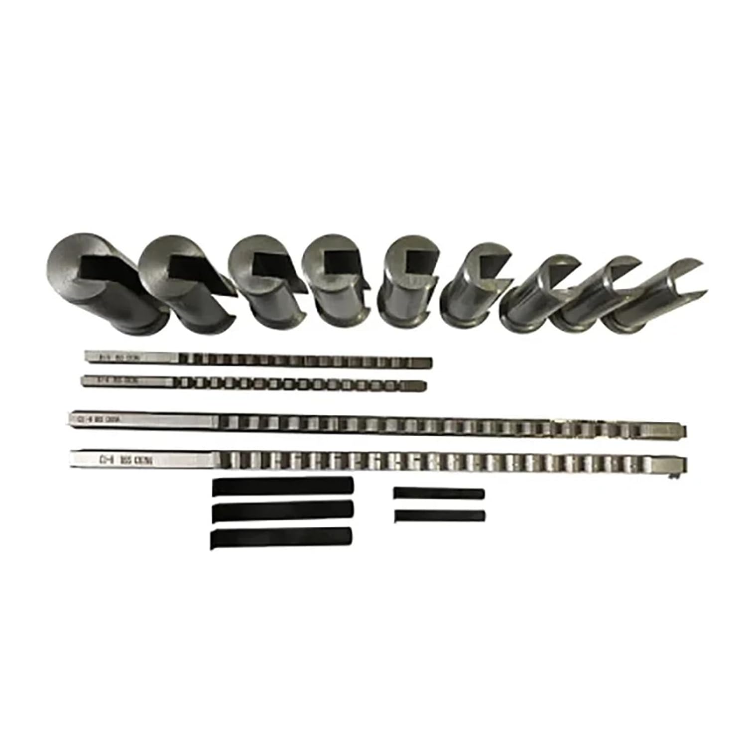 Keyway Broach, 18pcs HSS Metric Set 12-28 Cutting Broaching Bushings Keyway Tool CNC Kit Heat Resistance