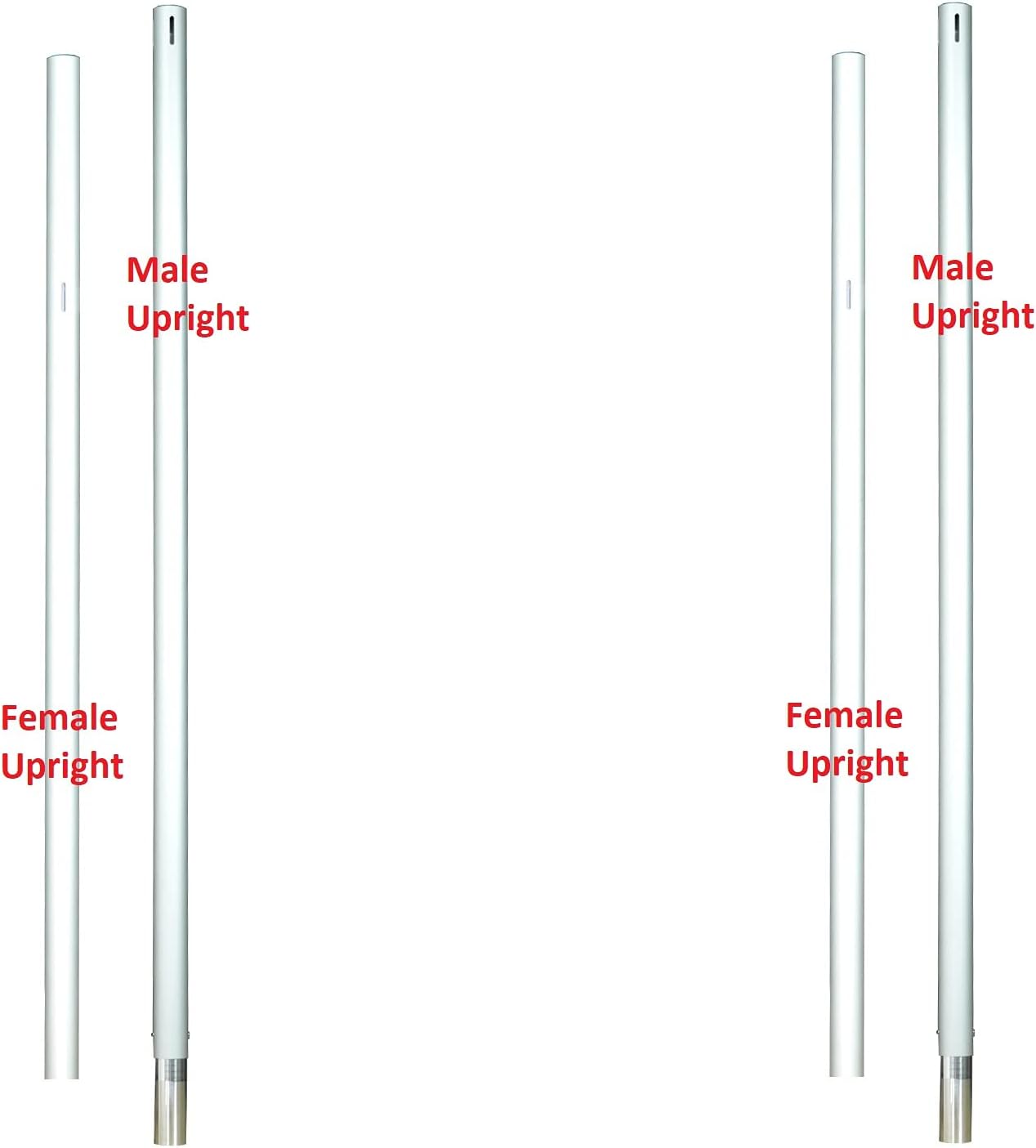 Pipe and Drape Backdrop Photobooth Wedding Party Convention Tradeshow Kit Framework ONLY (8' Fixed Uprights)