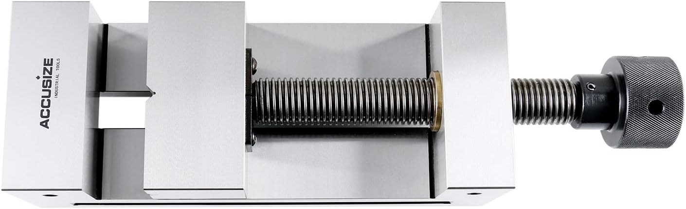 Accusize Industrial Tools 4'' Precision Toolmakers Vise Hardened and Ground 0.0002'', 0235-0312 | Accuracy 0.0002', V-Groove Jaw, Hardened and Ground, HRC58-62