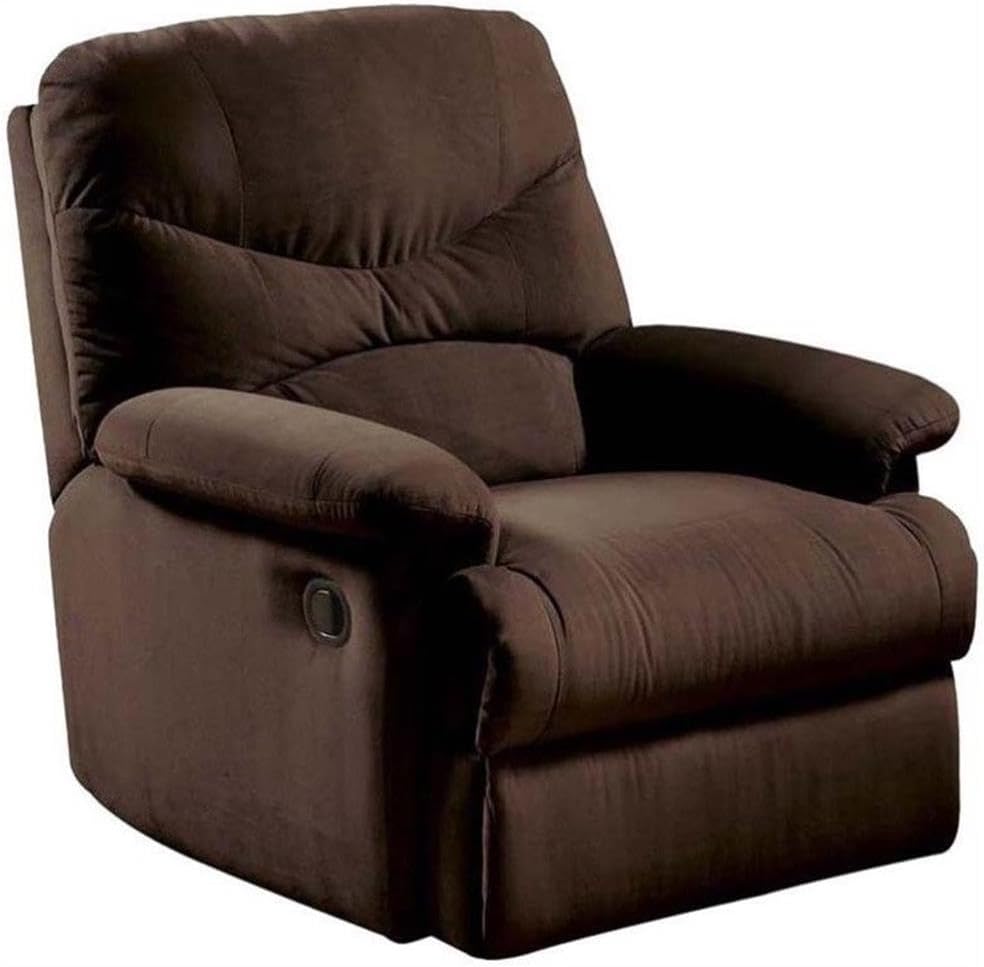 Acme Furniture Arcadia Recliner in Chocolate and Brown