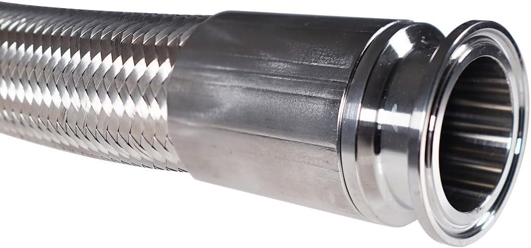 USA Lab 2' Tri Clamp Stainless Braided Hose w/PTFE Lining - USAlab