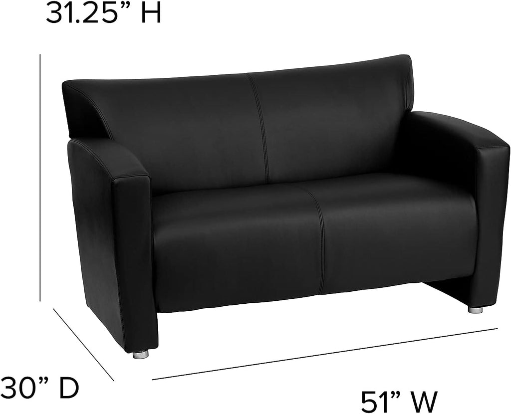 Flash Furniture HERCULES Majesty Series Black LeatherSoft Loveseat