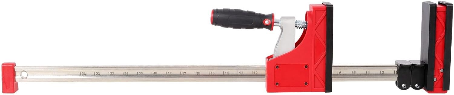 12PCS Professional Parallel Clamp Kit with 24' & 40' Heavy Duty Bar Clamps, Bench Dogs & Framing Blocks - 1700 Lbs Clamping Force for Woodworking, Carpentry & DIY Projects, Red