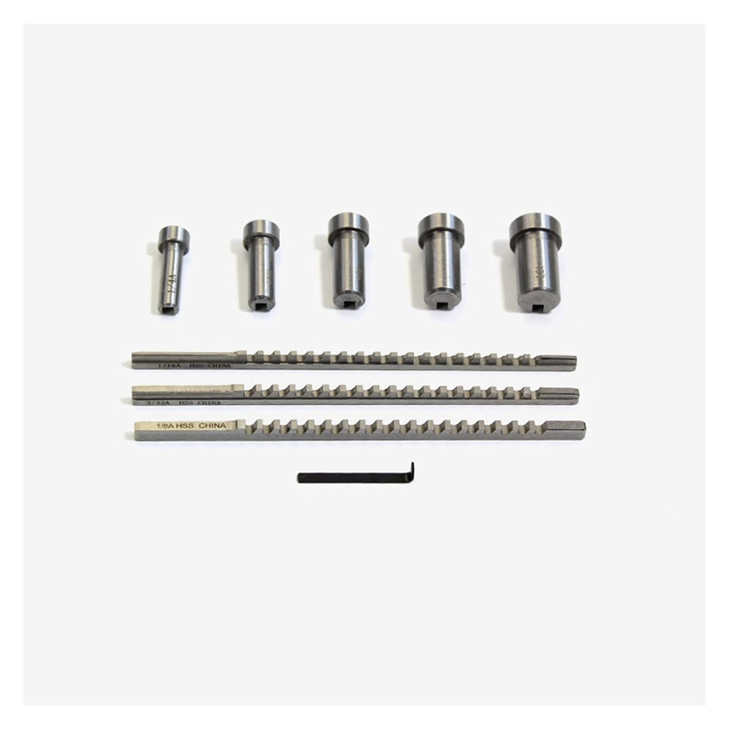 9PCS High-Speed Steel Keyway Broach Set, Bushings for CNC Cutting Machine Tool Heat Resistance