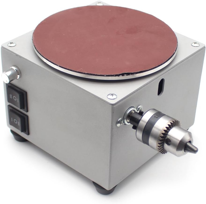 6 Inch Disc Sanding Grinding Polishing Machine Electric Benchtop Sandpaper Knife Sharpener Dual Motor Speed Adjustable Ginder